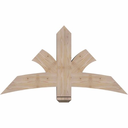 Ekena Millwork Davenport Smooth Timber Gable Bracket, Douglas Fir, 48"W x 26"H x 5 1/2"D x 5 1/2"F, 13/12 Pitch GBW048X26X0606DAV00SDF